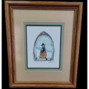 P Buckley Moss "Trevor" Limited Edition Print #75/1000 "SOLD OUT" 1990